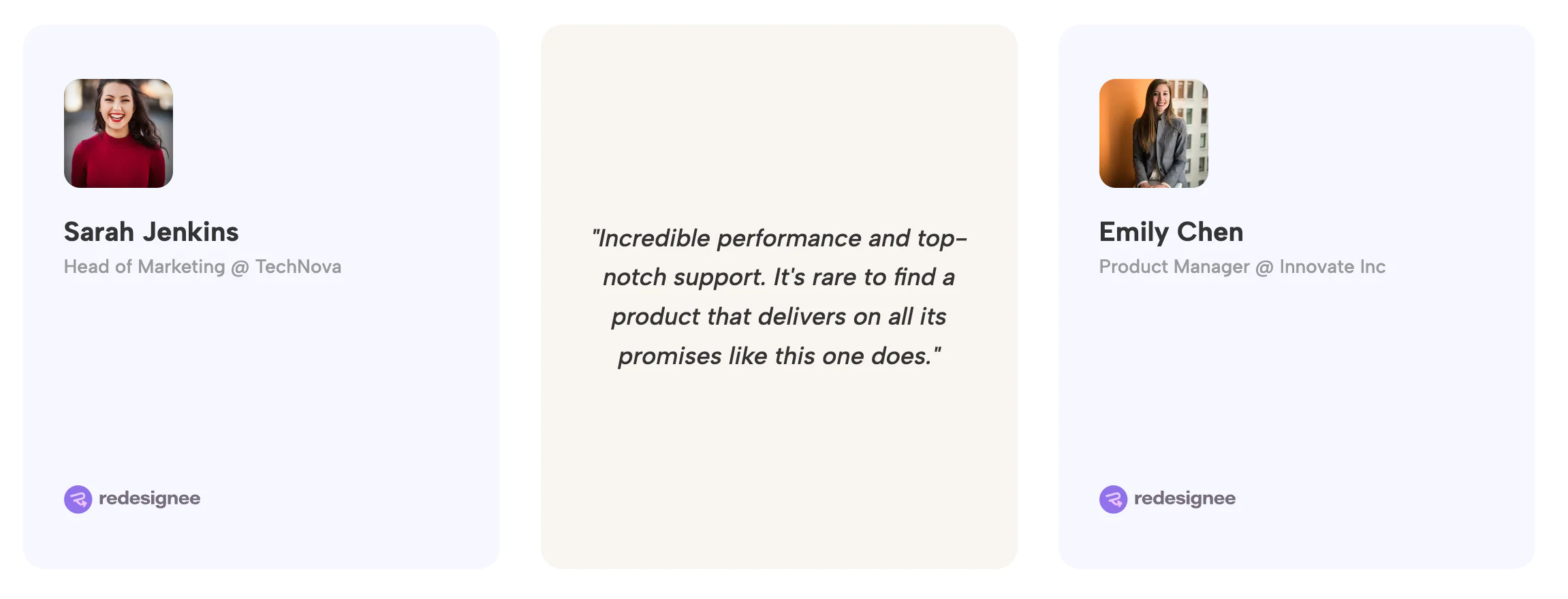 Interactive 3D Testimonial Flip Cards