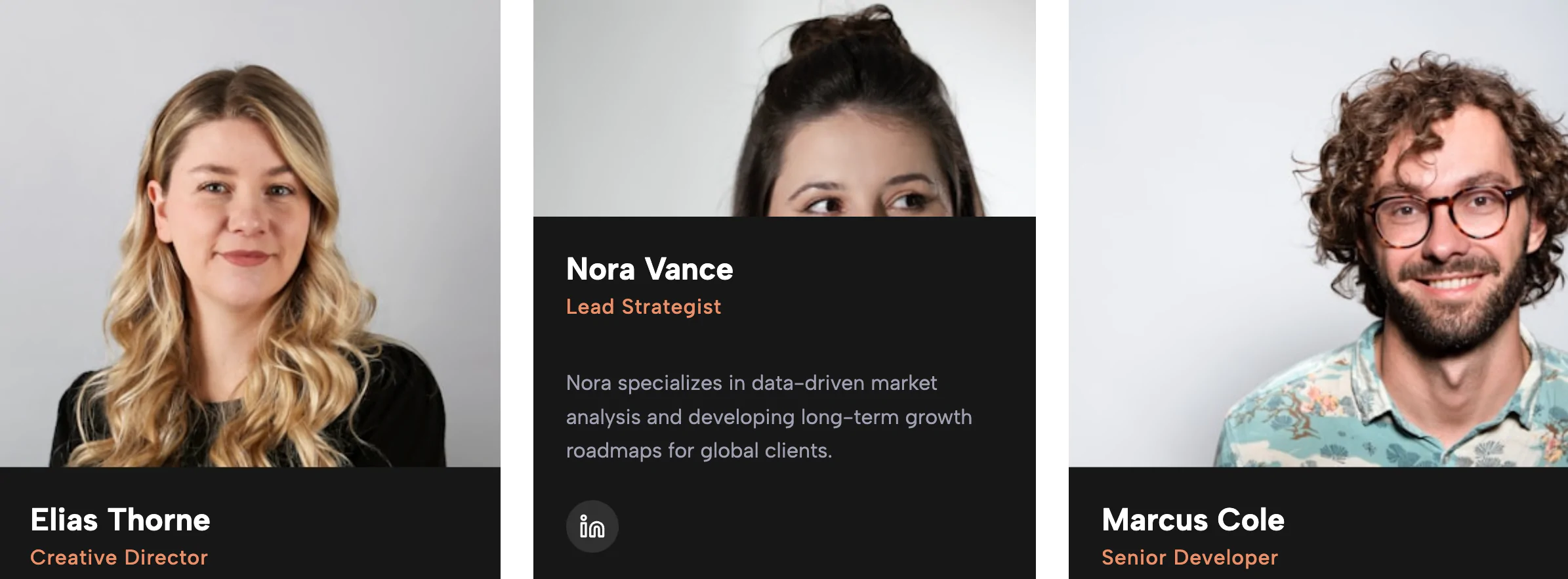 Modern Team Slide-Up - Profile Reveal Grid