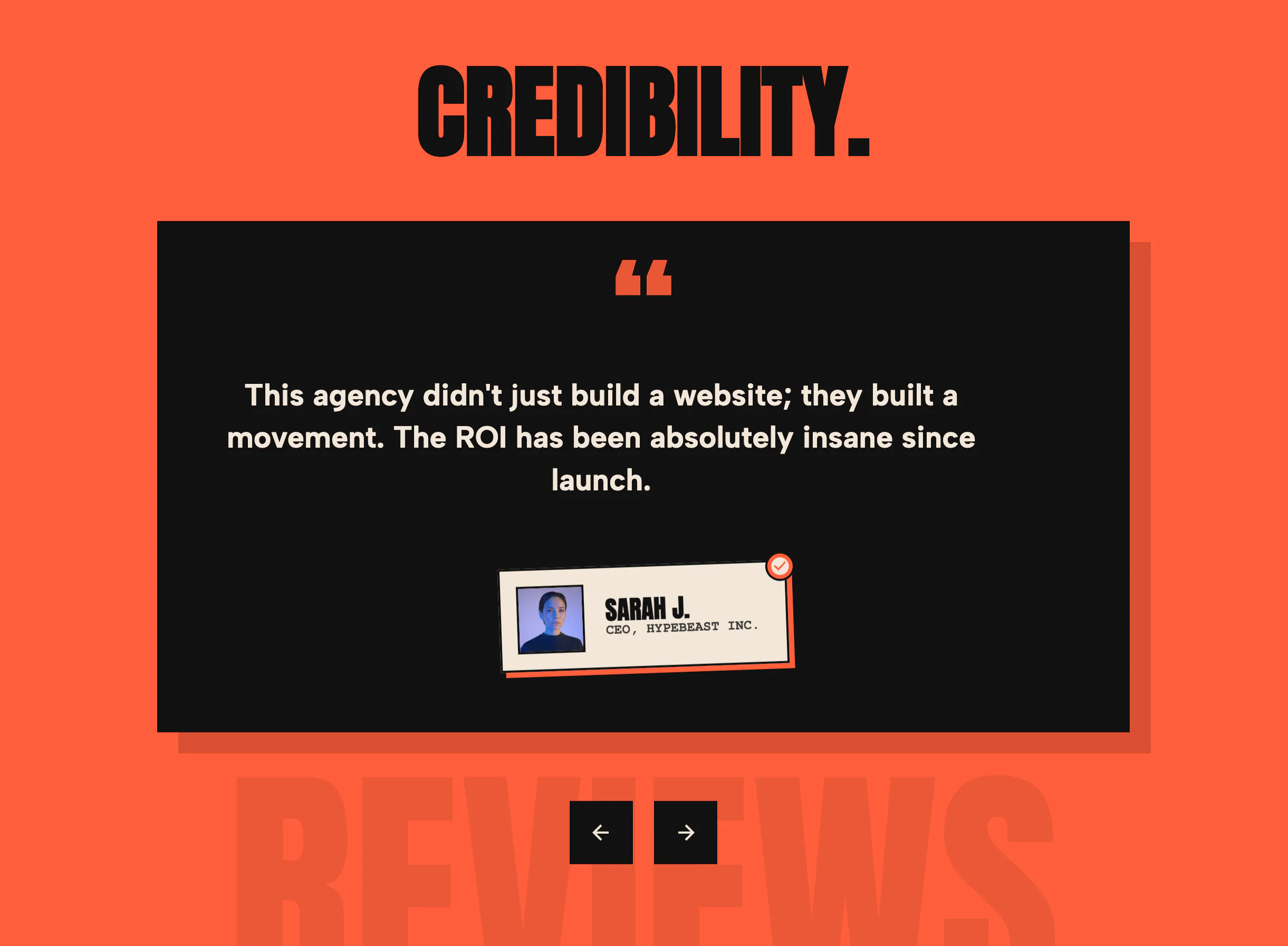 Urban Bold Testimonials Carousel