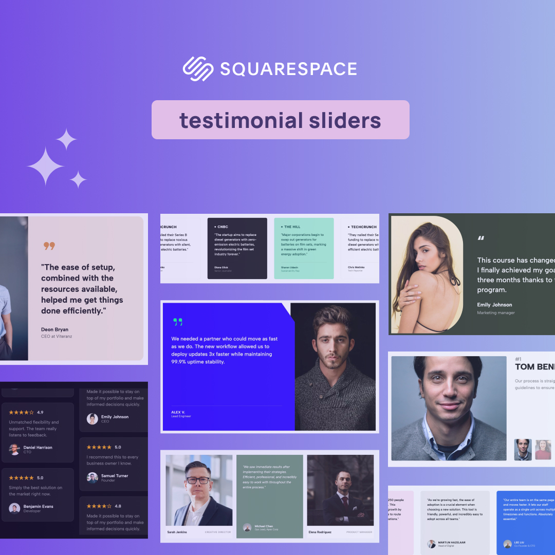 How to Quickly Add a Squarespace Testimonial Slider (+10 Templates)