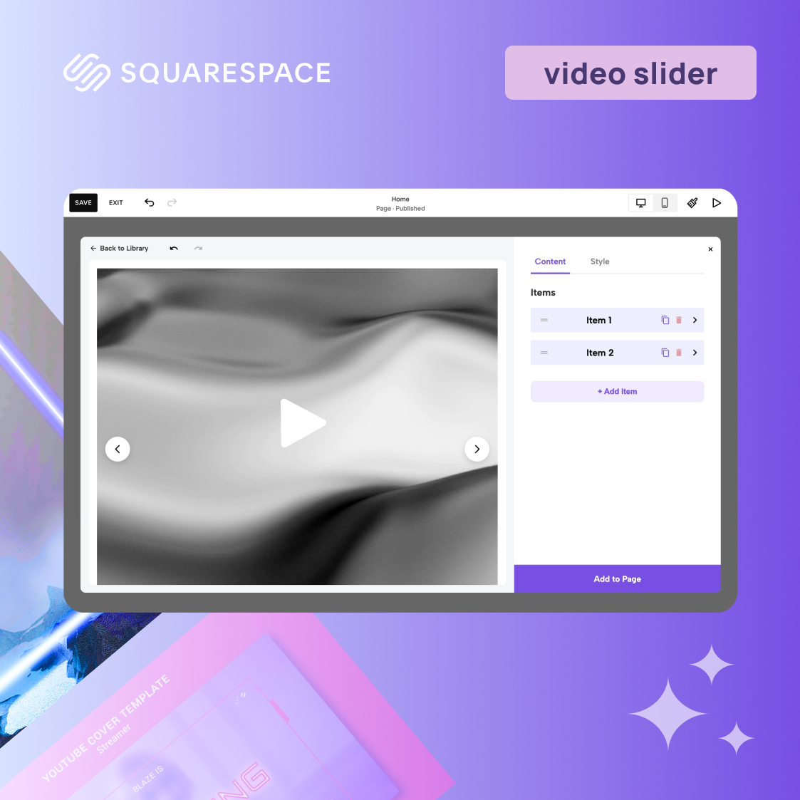 How to Add a Free, No-Code Video Slider for Squarespace 7.1
