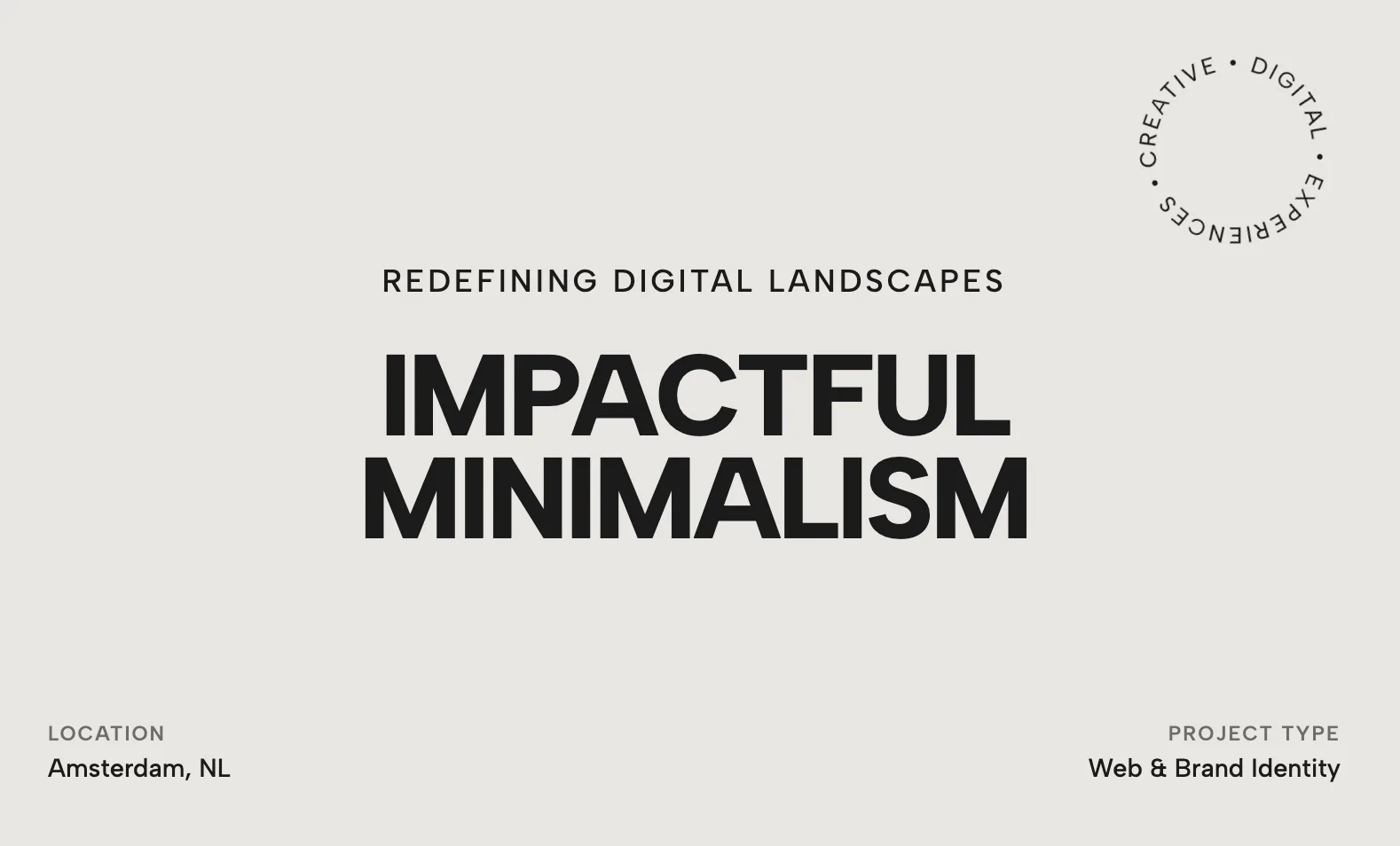 Minimalist Typographic Hero (Editorial Style)
