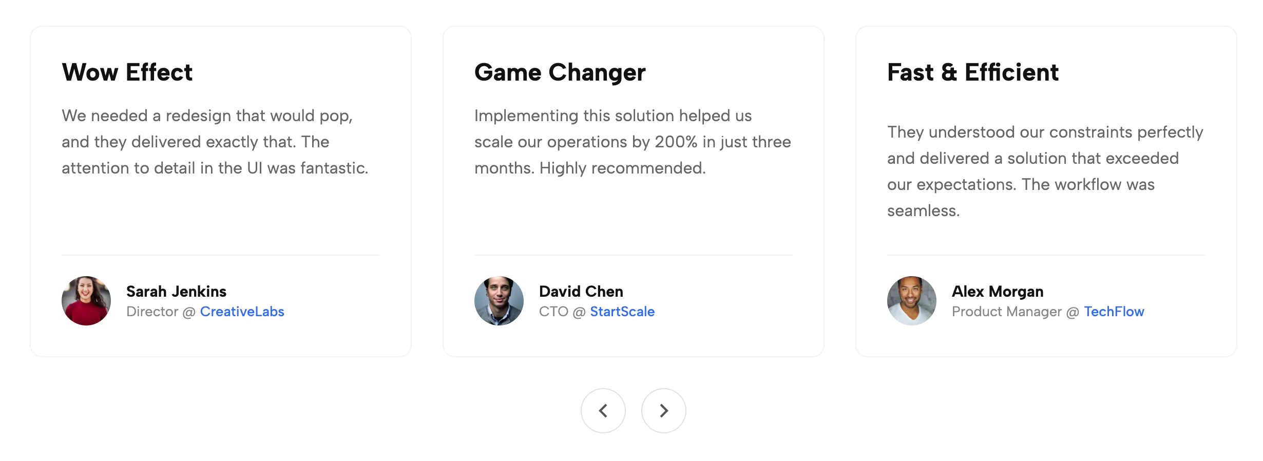 Slick Testimonials Carousel