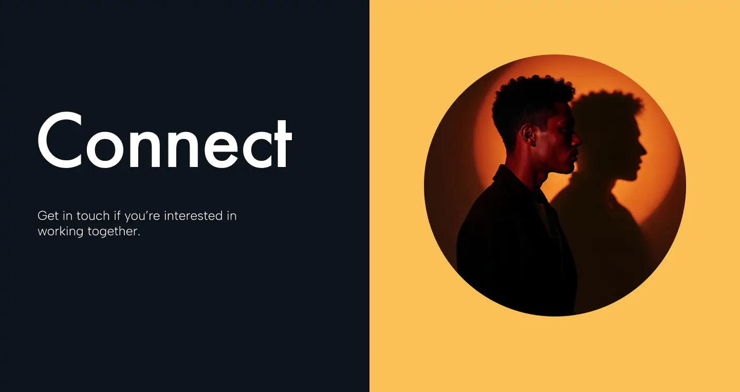 Fullscreen Split Hero Section with Circular Image