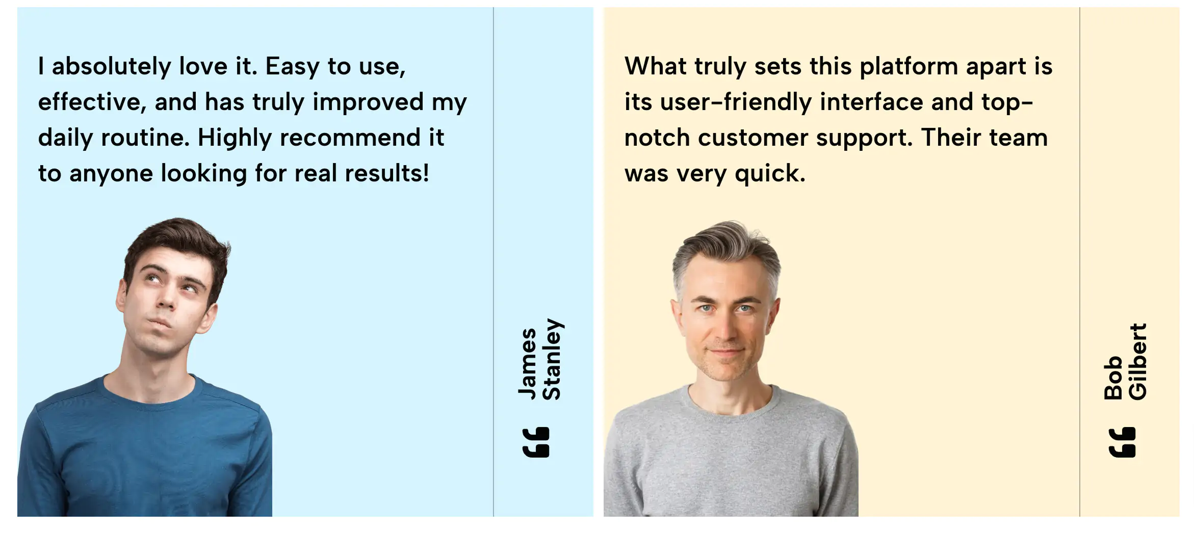 Elementor Testimonial Section – Split Layout