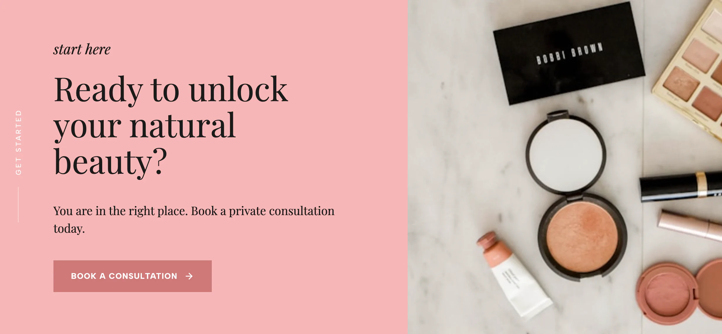 Feminine Aesthetic Split Call to Action
