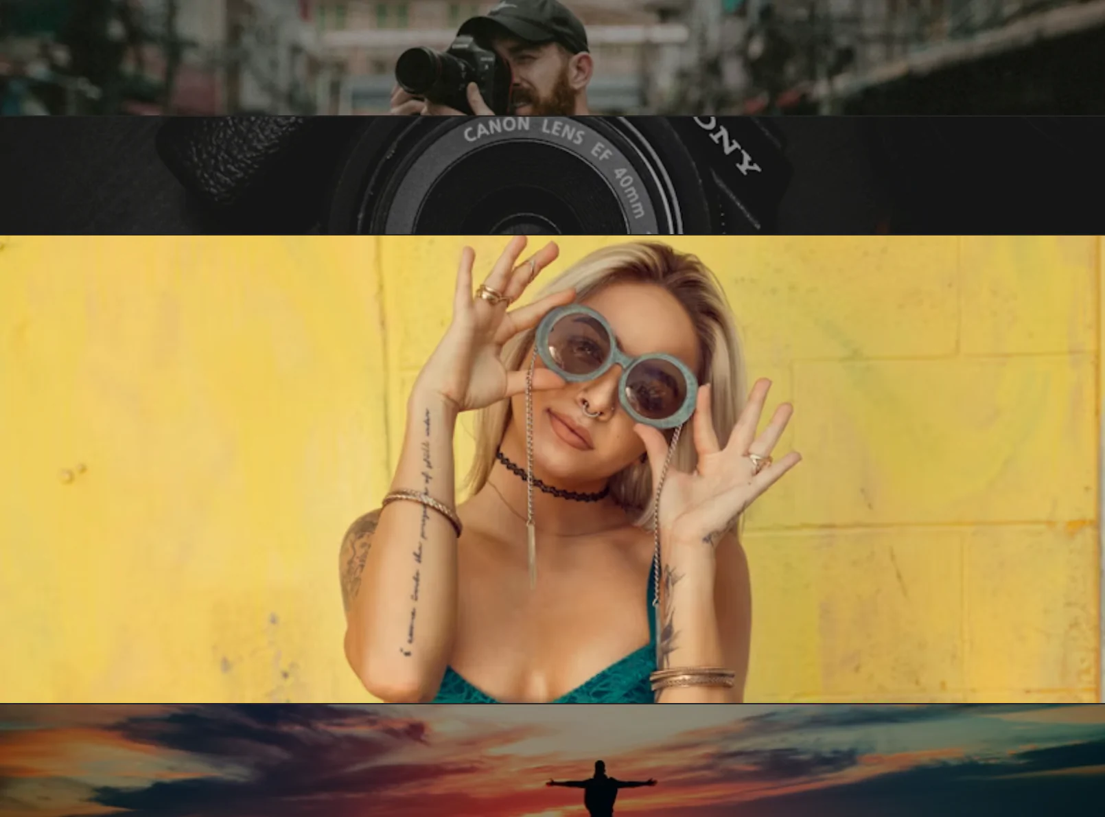 Cinematic Strips - Vertical Accordion Gallery